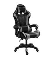 Oyuncu Koltuğu Çok fonksiyonlu oyun sandalyesi Pu deri koltuk ergonomik bilgisayar büro Koltuğu (Gri)