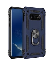 Microsonic Samsung Galaxy S10e Kılıf Military Ring Holder (Lacivert)