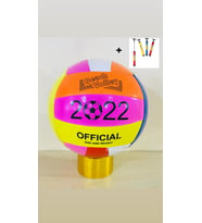 Dikişli Voleybol Topu Şişirme Pompası Hediyeli (Sarı)