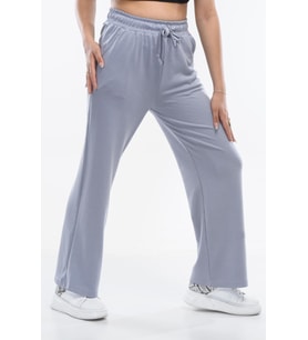Monox Kadın Oys Geniş Paça Jogger Modal Eşofman Altı (Gri)