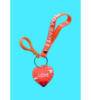 I LOVE YOU ANAHTARLIK (SLİKON) (Turuncu)
