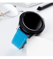 vagave Samsung Watch 4 Watch 5 Watch 5 Pro Active 2 Uyumlu Deri Kordon- 20mm (Mavi)
