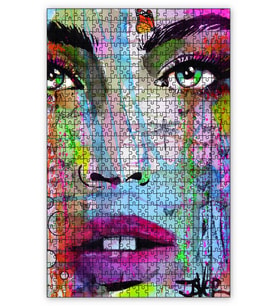 Cakapuzzle Mozaik Kadın Portresi Puzzle Yapboz MDF (Ahşap) (1000 Parça)
