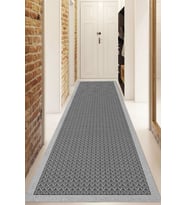 Dijital Baskılı Kaymaz Taban Yıkanabilir Modern Yolluk Ve Koridor Halısı NDU-SD-1024 (Gri)