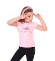 Toontoy Kız Bebek Good Morning Baskılı Tişört (Açık Pembe)