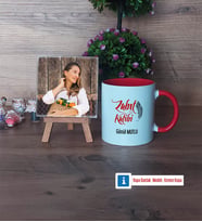 Zabıt Katibi Fotoğraflı Dekoratif Taş, Kupa Bardak Beyaz Hediye (Model 2)