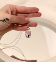 Hayat Ağacı Damla Kolye (Pembe)