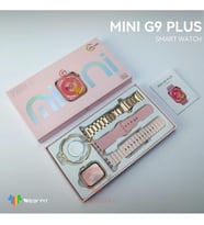 Kadınlara Özel Mini G9 Plus 3 Kordonlu Bileklik Hediyeli Akıllı Saat Hediye Paketli (Turuncu)