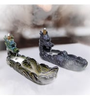 Dragon Kayık Model Seramik Tütsülük ve Buhurdanlık HK2595 (Siyah)