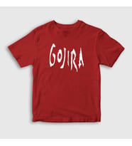Presmono Unisex Çocuk Beyaz Logo Gojira T-Shirt 53009tt (Kırmızı)