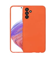 Samsung Galaxy A04S Kılıf Kamera Korumalı iÇi Süet Dokulu Lansman Tipi Silikon (Turuncu)