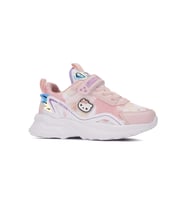 Günlük Kız Çocuk Sneaker Lastik Bağcıklı Cırtlı Hello Kitty Ayakkabı 2014 (Pudra - Beyaz)