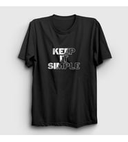 Presmono Unisex Beyaz Keep It Simple T-Shirt 509953tt (Siyah)