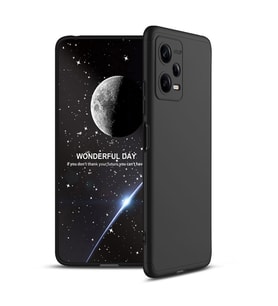 Xiaomi Redmi Note 12 5G Kılıf Zore Ays Full Koruma Kılıf (Siyah)