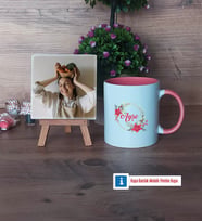İsme Özel Doğum Günü Hediyesi Fotoğraflı Dekoratif Taş, Kupa Bardak Beyaz Hediye (Model 6)