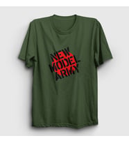Presmono Unisex Beyaz Logo Rock New Model Army T-Shirt 485541tt (Haki)