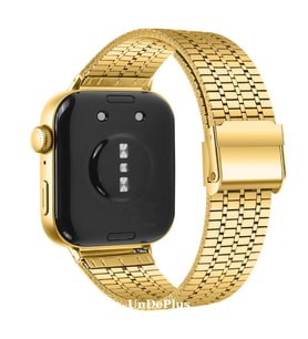 Huawei Watch Fit 3 Kordon Pul Dizayn Metal Kordon Balık Sırtı (Gold)