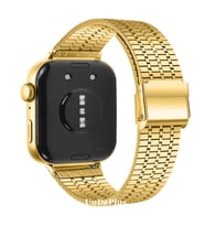Huawei Watch Fit 3 Kordon Pul Dizayn Metal Kordon Balık Sırtı (Gold)