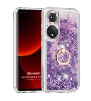 Microsonic Honor 50 Kılıf Glitter Liquid Holder Pembe (Mor)