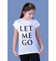 Toontoy Kız Çocuk Let Me Go Baskılı Tişört (Siyah)