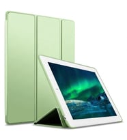 Apple iPad 9. Nesil 10.2 Kılıf PU Deri Smart Standlı Case A2602 A2603 A2604 A260 (Açık Yeşil)