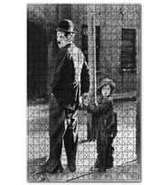 Cakapuzzle The Kid Charles Chaplin ve Jackie Coogan Puzzle Yapboz MDF (Ahşap) (255 Parça)