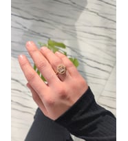 Kadın Paslanmaz Çelik Oval Zirkon Taşlı Baget Yüzük (Gold)