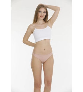 Berrak Kadın Lazer Kesim Polyester Bikini Külot 11690 - 6 Adet (Pudra)