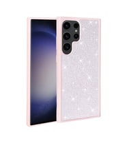 Galaxy S23 Ultra Kılıf Parlak Taşlı Tasarım Zore Ston Kılıf (Pembe)
