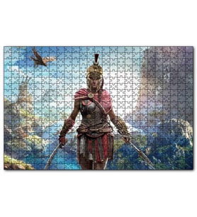 Cakapuzzle Assassins Creed Kadın Suikastçi Nehir ve Dağlar  Puzzle Yapboz MDF (Ahşap) (1000 Parça)