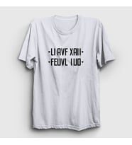 Presmono Unisex Sarı Seni Seviyorum I Love You Katlamalı Gizli Yazılı T-Shirt 343622tt (Beyaz)