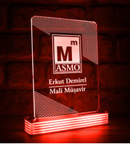 Muhasebeciye Hediye, Mali Müşavir Hediyesi,  Kişiye Özel 3D Led Lamba (Kırmızı)
