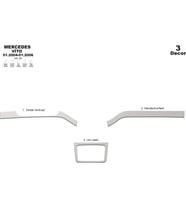 Meriç® Mercedes Vito Ön Torpido Kaplama Maun 3 Parça 2004-2006 (Alüminyum)