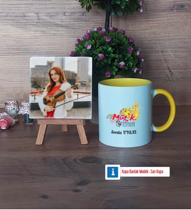 Müzik Öğretmeni Fotoğraflı Dekoratif Taş, Kupa Bardak Beyaz Hediye Öğretmenler Günü Hediyesi (Model 7)