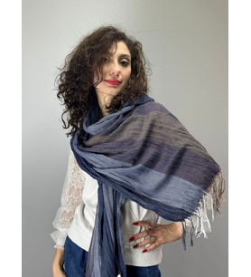 ÖZEL TASARIM DESENLİ KADIN FULAR ŞAL  170X60 CM (Mor)