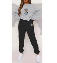 Eşofman Takımı Oversize forevercool Baskılı eşofman takımı,Sevgili,Çift Kombini bej (Gri)