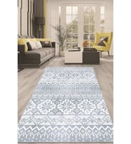 Dijital Kaymaz Taban Yıkanabilir Modern Renkli Salon Halısı Mutfak Halısı Yolluk ND-HT-986 (Mavi)