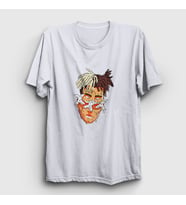 Presmono Unisex Sarı Melting XXXTentacion T-Shirt 47963tt (Beyaz)