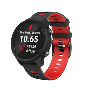 Xiaomi Watch S1 -S1 Active -Mi Watch -Watch Color 22mm Uyumlu Stride Çift Renkli Silikon Kordon (Siyah - Kırmızı)