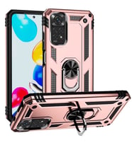 Xiaomi Redmi Note 11S Global Kılıf Vega Yüzüklü Standlı Zırh Kılıf (Rose)