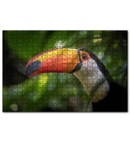 Cakapuzzle Tropikal Kuş Tucan Yakın Plan  Puzzle Yapboz MDF (Ahşap) (1000 Parça)