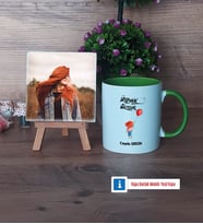 Ütopyalar Güzeldir Fotoğraflı Dekoratif Taş, Kupa Bardak Beyaz Hediye (Model 14)