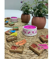 Renkli Mum,12 Burç Simgeli Ritüel Mum,Çakra Mum,Dekoratif Mum,Hediyelik Mum,Arınma Mumu (Pembe)