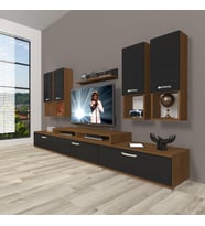 Decoraktiv Ekoflex 8da Mdf Tv Ünitesi Tv Sehpası (Siyah - Ceviz)
