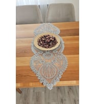 Güpürlü Tül Desenli Renk Renk Runner (Gri)