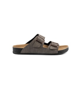 BreezeStep Ergonomik İki Tokalı Erkek Yaz Terliği (Gri)