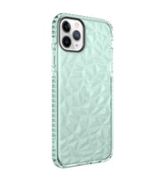 Uyumlu Model Apple iPhone 11 Pro Max Kılıf Bumper Şeffaf Buzlu Kapak (Yeşil)