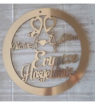 Kişiye Özel Pleksi Kapı Süsü süssüz (Gümüş)