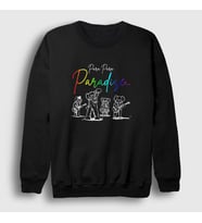 Presmono Unisex Beyaz Paradise Coldplay Sweatshirt 471318tt (Siyah)