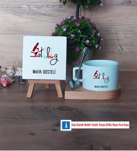 Patolog Dekoratif Taş, Kupa Bardak Kırmızı Hediye (Model 7)